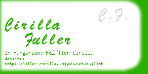 cirilla fuller business card